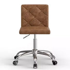 Chaise de bureau sans accoudoirs VECELO en cuir PU, réglable en hauteur et pivotante à 360° pour la maison ou le bureau