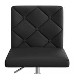 Chaise de bureau sans accoudoirs VECELO en cuir PU, réglable en hauteur et pivotante à 360° pour la maison ou le bureau