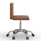 Chaise de bureau sans accoudoirs VECELO en cuir PU, réglable en hauteur et pivotante à 360° pour la maison ou le bureau