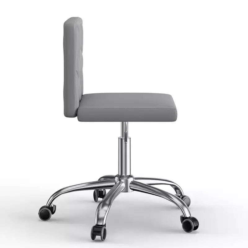 Chaise de bureau sans accoudoirs VECELO en cuir PU, réglable en hauteur et pivotante à 360° pour la maison ou le bureau