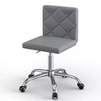 Chaise de bureau sans accoudoirs VECELO en cuir PU, réglable en hauteur et pivotante à 360° pour la maison ou le bureau