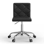Chaise de bureau sans accoudoirs VECELO en cuir PU, réglable en hauteur et pivotante à 360° pour la maison ou le bureau