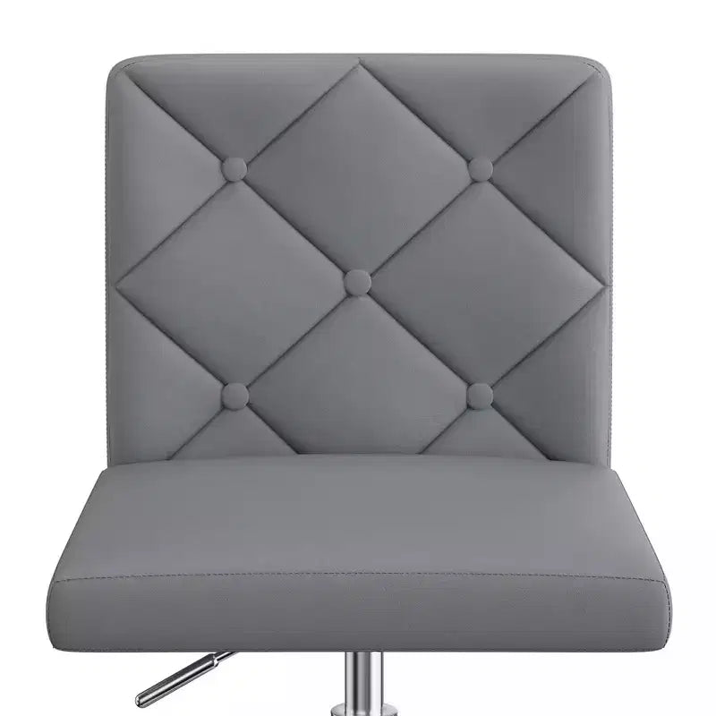 Chaise de bureau sans accoudoirs VECELO en cuir PU, réglable en hauteur et pivotante à 360° pour la maison ou le bureau