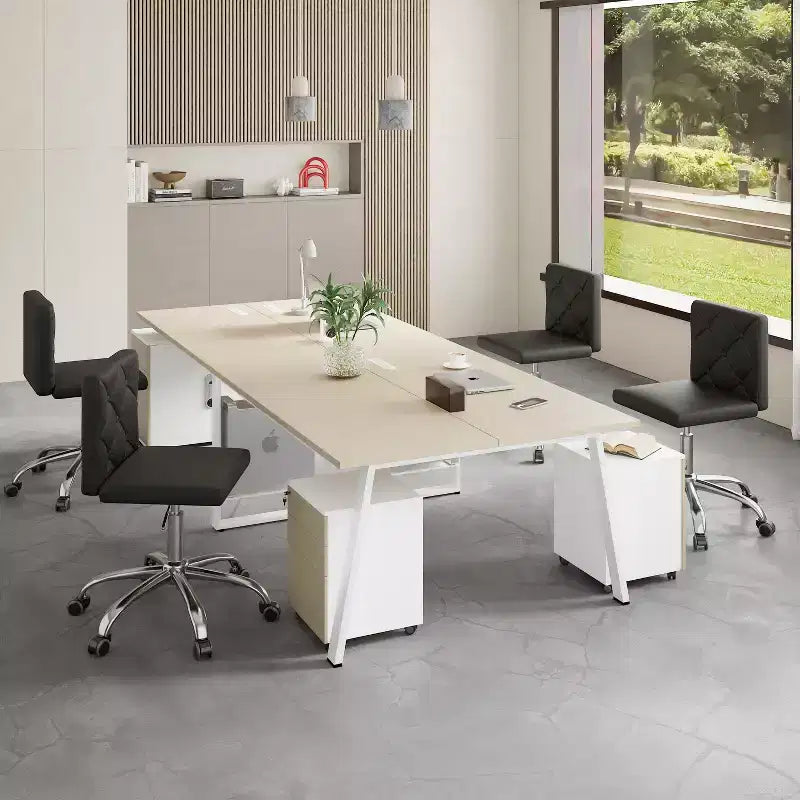 Chaise de bureau sans accoudoirs VECELO en cuir PU, réglable en hauteur et pivotante à 360° pour la maison ou le bureau