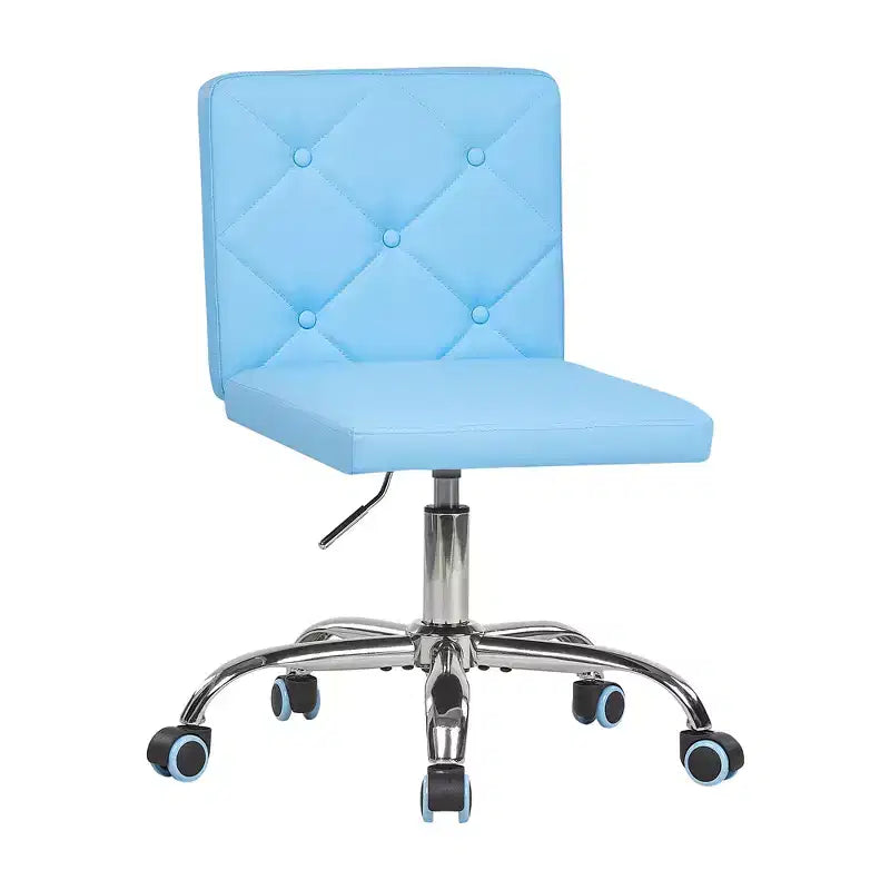 Chaise de bureau sans accoudoirs VECELO en cuir PU, réglable en hauteur et pivotante à 360° pour la maison ou le bureau