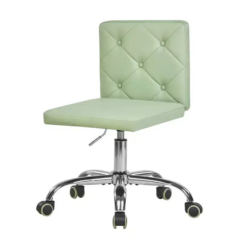 Chaise de bureau sans accoudoirs VECELO en cuir PU, réglable en hauteur et pivotante à 360° pour la maison ou le bureau
