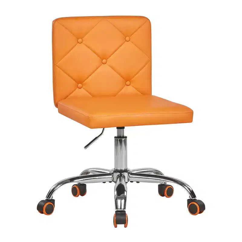 Chaise de bureau sans accoudoirs VECELO en cuir PU, réglable en hauteur et pivotante à 360° pour la maison ou le bureau