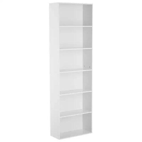 71.4 6-Tier H-Shaped Bookshelf, Heavy Duty Open Shelf Storage Organizer for Home Office, Living Room, Bedroom