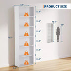 Étagère à livres en forme de H à 6 niveaux de 181 cm, organisateur de rangement ouvert robuste pour bureau à domicile, salon, chambre à coucher
