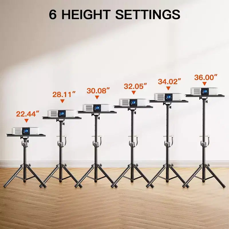 Support de projecteur, support d'ordinateur portable avec hauteur réglable de 56 à 91 cm, support de projecteur robuste, support DJ, trépied de projecteur portable
