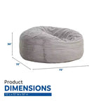 Pouf poire en fausse fourrure HomeStock Kade, 1,80 m