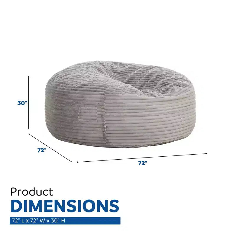 Pouf poire en fausse fourrure HomeStock Kade, 1,80 m