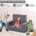 Canapé convertible pour enfant, 3 pièces, lit canapé en mousse, canapé modulaire pour chambre d'enfant ou salle de jeux