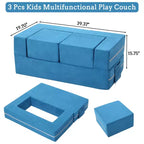 Canapé convertible pour enfant, 3 pièces, lit canapé en mousse, canapé modulaire pour chambre d'enfant ou salle de jeux
