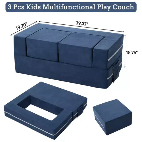Canapé convertible pour enfant, 3 pièces, lit canapé en mousse, canapé modulaire pour chambre d'enfant ou salle de jeux