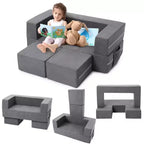 Canapé convertible pour enfant, 3 pièces, lit canapé en mousse, canapé modulaire pour chambre d'enfant ou salle de jeux