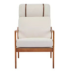 Fauteuils d'appoint scandinaves du milieu du siècle, lot de deux, structure en bois massif à dossier haut, chaises longues pour salon, chambre ou coin lecture