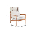 Fauteuils d'appoint scandinaves du milieu du siècle, lot de deux, structure en bois massif à dossier haut, chaises longues pour salon, chambre ou coin lecture