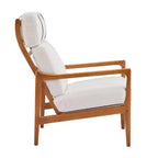 Fauteuils d'appoint scandinaves du milieu du siècle, lot de deux, structure en bois massif à dossier haut, chaises longues pour salon, chambre ou coin lecture