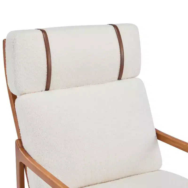 Fauteuils d'appoint scandinaves du milieu du siècle, lot de deux, structure en bois massif à dossier haut, chaises longues pour salon, chambre ou coin lecture