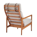 Fauteuils d'appoint scandinaves du milieu du siècle, lot de deux, structure en bois massif à dossier haut, chaises longues pour salon, chambre ou coin lecture