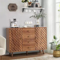 47.2 W Sideboard Buffets Cabinet with 4 Drawers, Large Buffets Cabinet with Storage, Wood Farmhouse Buffet Cabinets with 2 Door, for Home