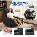Fauteuil inclinable pivotant à 360° en chenille – Fauteuil à bascule manuel avec accoudoirs rembourrés pour salon et chambre d'enfant