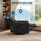 Fauteuil inclinable pivotant à 360° en chenille – Fauteuil à bascule manuel avec accoudoirs rembourrés pour salon et chambre d'enfant