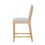 Christopher Knight Home Ororon Tabourets de comptoir bohèmes rembourrés en rotin et bois d'hévéa (lot de 2)