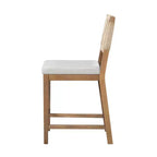 Christopher Knight Home Ororon Tabourets de comptoir bohèmes rembourrés en rotin et bois d'hévéa (lot de 2)