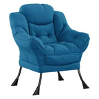 Fauteuil paresseux pour salon, grand fauteuil d'appoint moderne avec poche latérale, fauteuil de lecture confortable pour chambre à coucher, dortoir et bureau