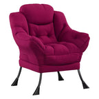 Fauteuil paresseux pour salon, grand fauteuil d'appoint moderne avec poche latérale, fauteuil de lecture confortable pour chambre à coucher, dortoir et bureau