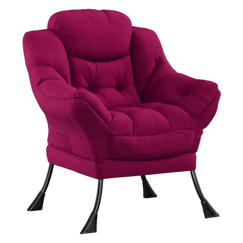 Fauteuil paresseux pour salon, grand fauteuil d'appoint moderne avec poche latérale, fauteuil de lecture confortable pour chambre à coucher, dortoir et bureau