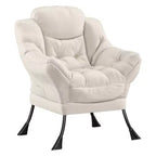 Fauteuil paresseux pour salon, grand fauteuil d'appoint moderne avec poche latérale, fauteuil de lecture confortable pour chambre à coucher, dortoir et bureau