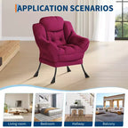 Fauteuil paresseux pour salon, grand fauteuil d'appoint moderne avec poche latérale, fauteuil de lecture confortable pour chambre à coucher, dortoir et bureau