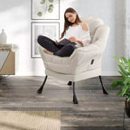 Fauteuil paresseux pour salon, grand fauteuil d'appoint moderne avec poche latérale, fauteuil de lecture confortable pour chambre à coucher, dortoir et bureau