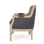 Fauteuil club en tissu tapissé de style campagnard français Christopher Knight Home Tamarisk