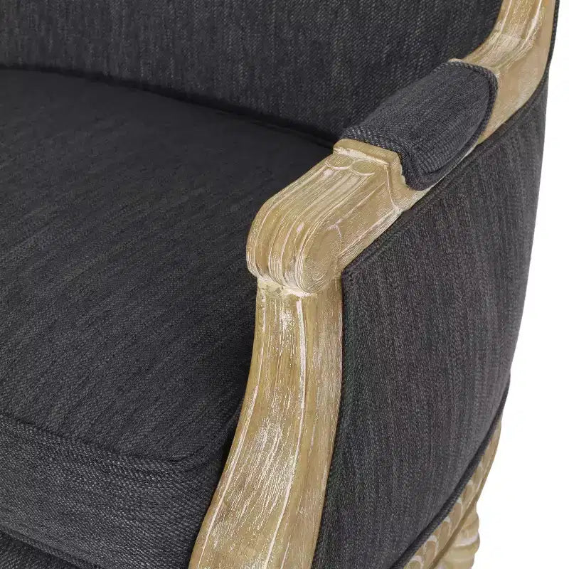 Fauteuil club en tissu tapissé de style campagnard français Christopher Knight Home Tamarisk