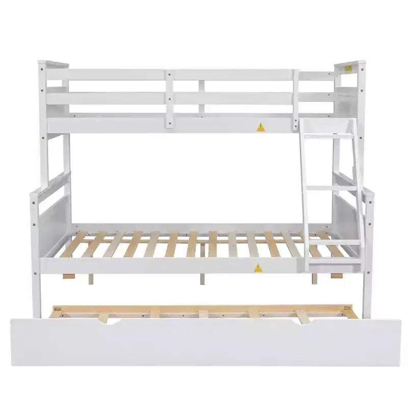 Lits superposés jumeaux sur grand format avec lit gigogne, cadre de lit superposé en bois massif pour enfants, adolescents et adultes, convertibles en 2 lits