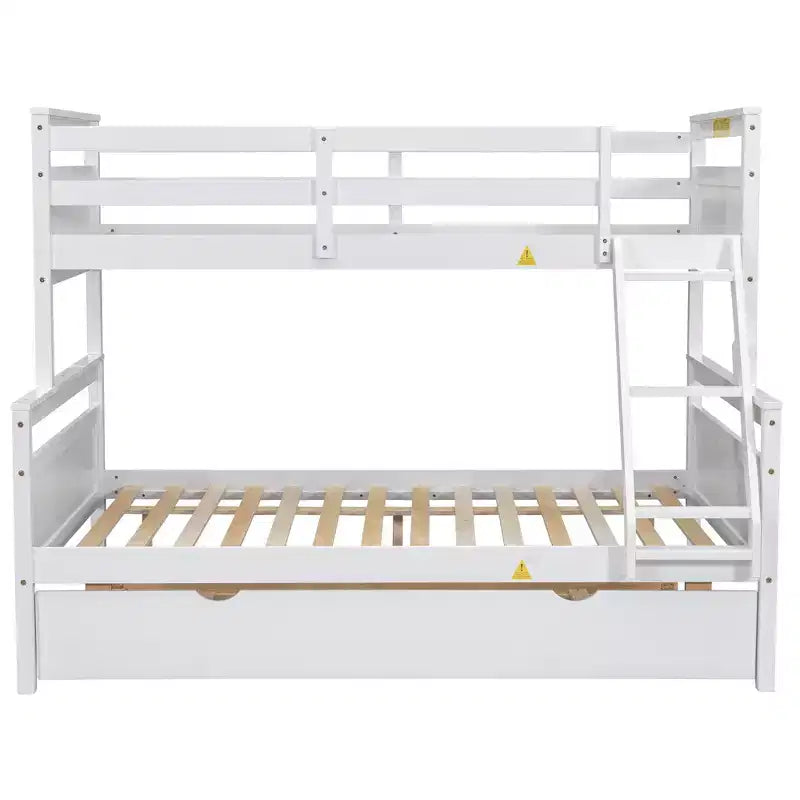 Lits superposés jumeaux sur grand format avec lit gigogne, cadre de lit superposé en bois massif pour enfants, adolescents et adultes, convertibles en 2 lits