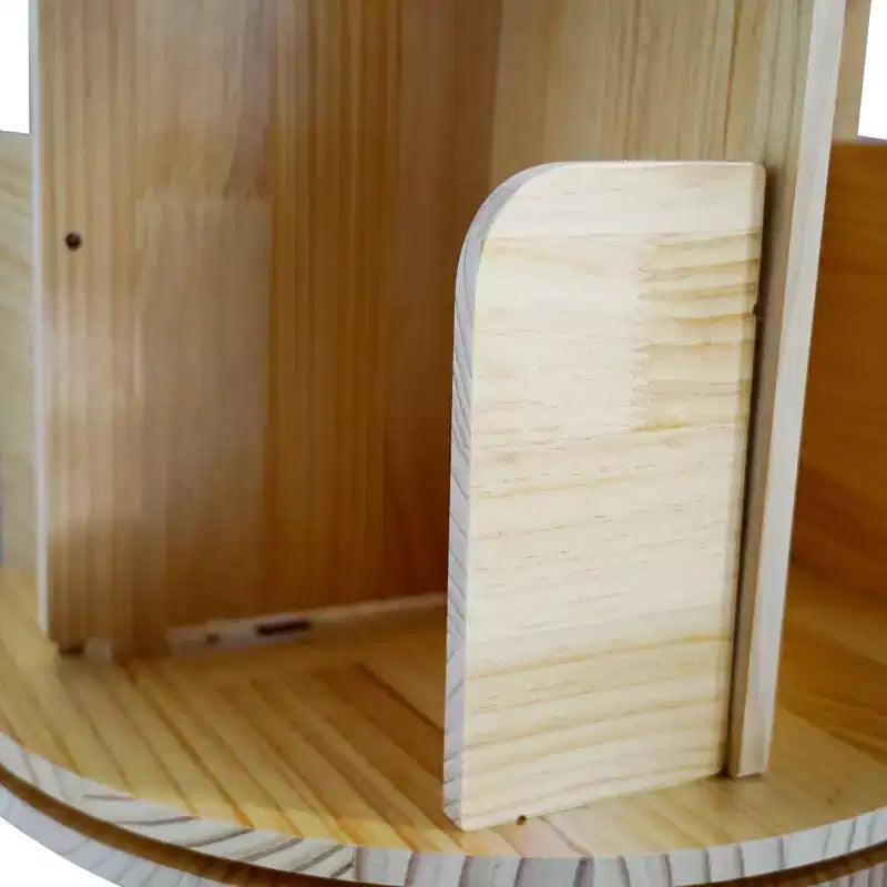 Étagère à livres rotative à 360° en pin Slickblue, étagère ronde autoportante à 1/3/4 niveaux pour livres, jouets et décoration