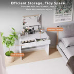 Coiffeuse, coiffeuse avec 2 tiroirs de rangement, coiffeuse moderne