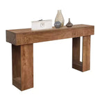 Console en bois massif pour entrée, Table de canapé de style ferme de 63 pouces pour l'arrière du canapé, Tables d'appoint rectangulaires pour salon, couloir, foyer