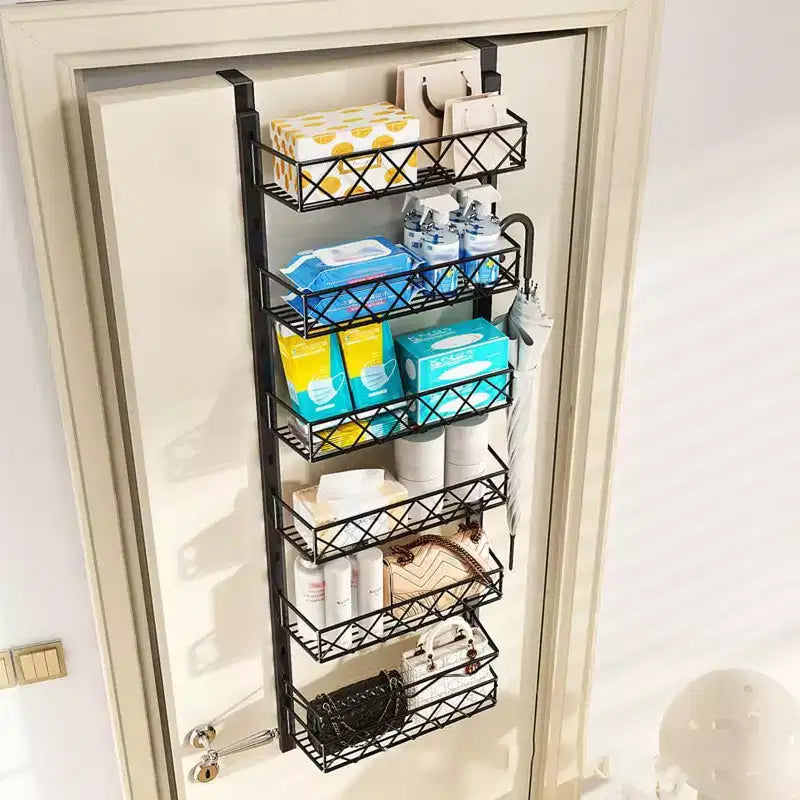 Organisateur de garde-manger à suspendre à la porte à 6 niveaux, étagère de rangement de cuisine, grande capacité, pour épices