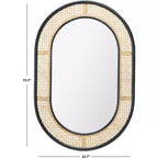 Miroir Cayce - 23.7 x 35.5 - MRR2020 - Noir/Naturel - Safavieh