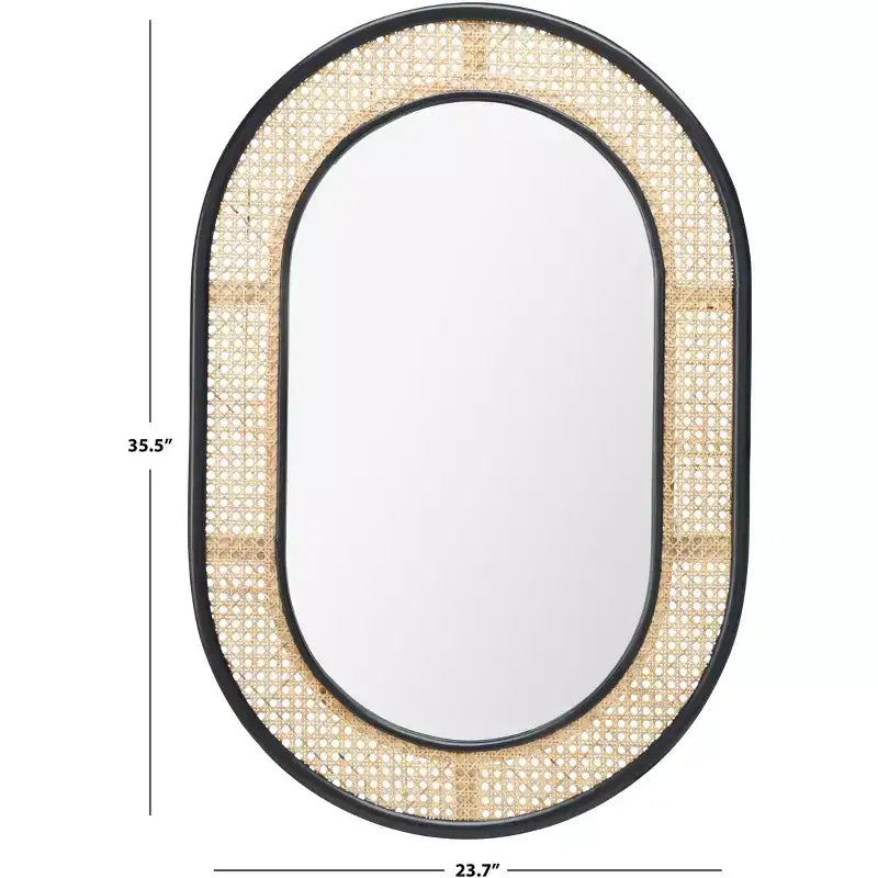 Miroir Cayce - 23.7 x 35.5 - MRR2020 - Noir/Naturel - Safavieh