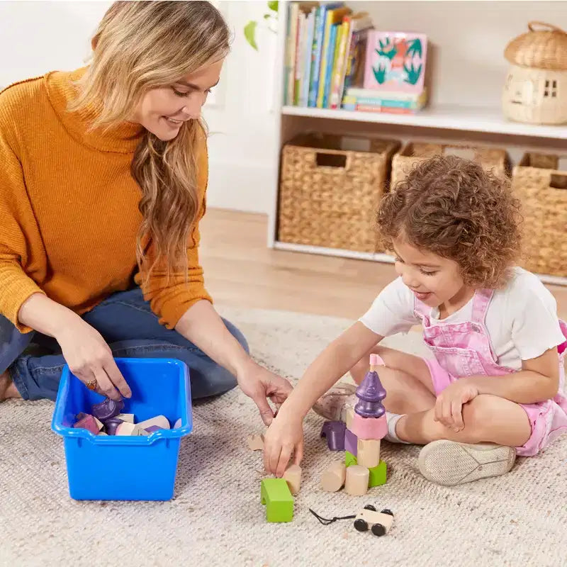 Portemanteau-vestiaire 5 sections avec banc et 5 bacs avant évidés pour tout-petits ECR4Kids Streamline