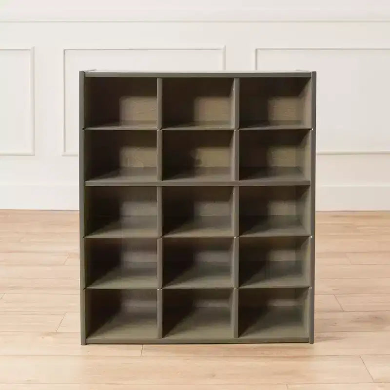 Meuble de rangement 15 casiers ECR4Kids Streamline avec 15 bacs à façade ouverte, 5x3, mobilier pour enfants