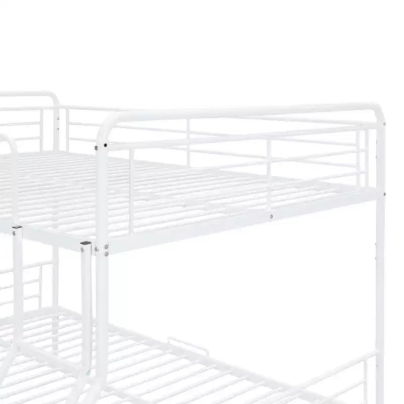 Lits superposés en métal Full XL sur Queen avec 2 tiroirs, cadre de lit superposé robuste pour enfants, adolescents et adultes
