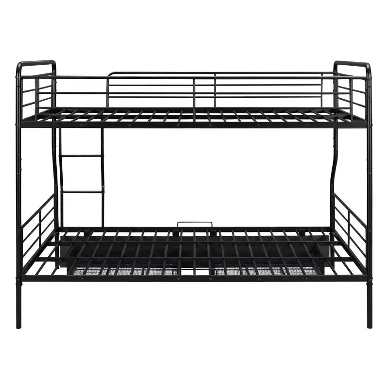 Lits superposés en métal Full XL sur Queen avec 2 tiroirs, cadre de lit superposé robuste pour enfants, adolescents et adultes